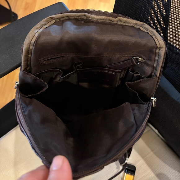 BROWN LEATHER BACKPACK - Picture 6 of 15